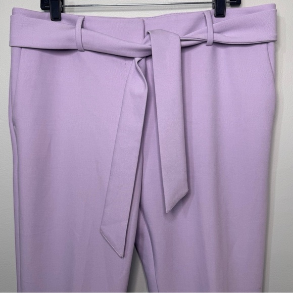LOFT Marisa Slim Tie Waist Ankle Pant Dress Pants Lavender Purple Size 12 - Picture 5 of 12